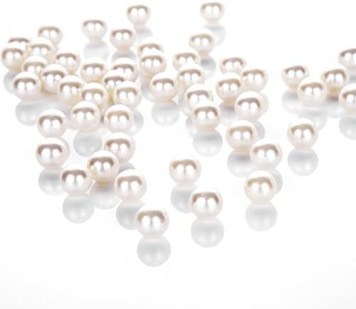 Makeup Beads for Brushes, Art Faux Pearls, HBlife 1100-Piece Round Pearl Beads to Hold Makeup Brush, Lipstick, Mascara, Eyeliner, 8mm (Beige)