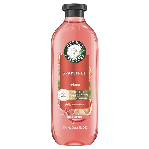 Herbal Essences Grapefruit Volumizing Shampoo, 13.5 Fl Oz, with Certified Camellia Oil and Aloe Vera, For All Hair Types, Especi