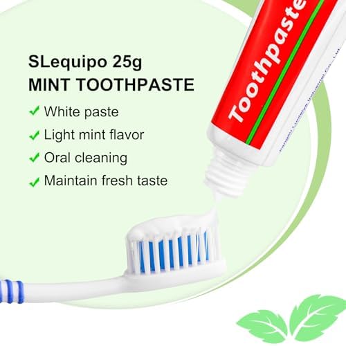 100pcs Travel Size Toothpaste Bulk - 0.88oz/25g Mint Mini Disposable Toothpaste for Hotel, Guests, Homeless, Charity
