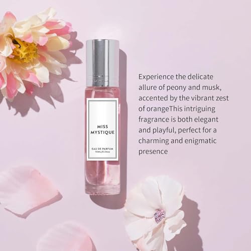 Pheromone Perfume Collection for Women - Romantic Flower Scents, Long Lasting Mini Roll-On Perfume, Travel Size Portable for Dating or Daily Use (50ml, 4pc/Fruity)