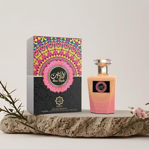 Rose Night Perfume by Abyat USA – Sensual Floral Eau de Parfum – Notes of Jasmine, Tuberose, Vanilla & Bergamot – Elegant & Long-Lasting Scent for Women