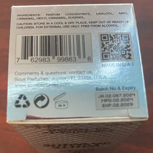 White Jasmine 12 ML Concentrated Fragrance (0.41 fl. oz)