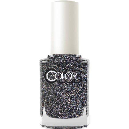 Color Club Nail Lacquer Vip List, Nail Collection, Black Glitter Color .5 Fl Oz (15 Ml)
