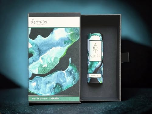 Marsh Solid Perfume – Sweetgrass, Spearmint, Jasmine, Carolina Gold, Tonka Bean, Orris, and Vanilla. – Convenient Twist Tube for Travel – Natural Solid Eau de Parfum – 0.17 ounce