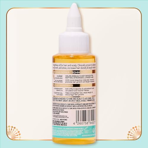 Cheribe Growth Oil For Hair + Scalp, 100% Chebe Complex + Rosemary Nourishes Roots, Soothes Dry Scalp & Boosts Growth, Lightweight Oil For All Textures 2A-4C & Porosities, Sulfate Free, 2.5 fl oz
