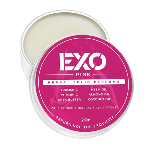 EXO Herbal Eau de Parfum Solid Perfume, Floral & Sweet, Herbal Perfume, with notes of Iris, Earthy Patchouli, Warm Vanilla & Spun Sugar, Alcohol-Free, Gift, Fragrance for Women, 2 oz (2 Pack Gift Box)