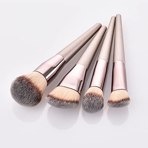 4pcs Professional Makeup Brush Set, Premium Synthetic Liquid Foundation Brush Blending Powder Tapered Kabuki Makeup Brushes Cosmetics Applicator