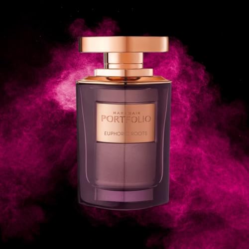 Al Haramain Portfolio Euphoric Roots - Arabian Perfume for Women - Floral Fruity Fragrance with Rose, Jasmine, Citrus, Amber, Musk - Arabic Long Lasting Scent - Eau de Parfum - 2.5 oz EDP Spray