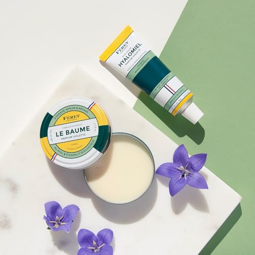 Feret Le Baume Multi-Purpose Balm – Violette – Natural Lip Balm with Shea Butter & Honey – Hydrating Moisturizer for Dry Skin, Lips & Cuticles – Made in France – 50ml / 1.7oz