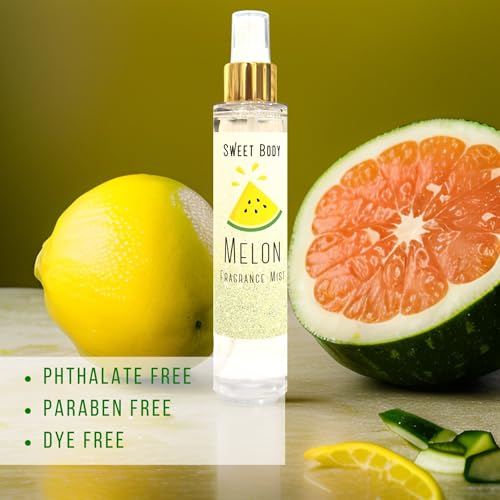 Cucumber Melon Soft & Fresh Women’s Body Mist, Fine Fragranced Body Perfume Misting Spray, Sensual light scent Fragrance, Hair & Body Spritz Essential Oils 6oz.