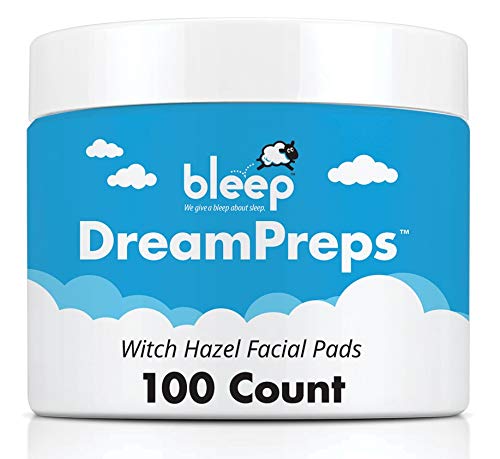 Bleep Dreampreps (100 Count Container) | Witch Hazel Cloth Wipes | Cleans and Soothes | Preparation for Halos | Made in the USA