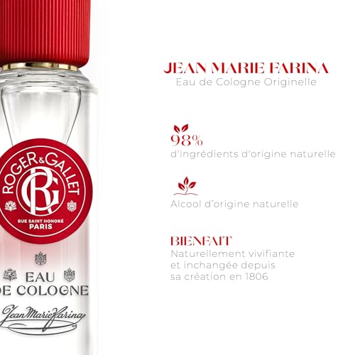 ROGER & GALLET | Eau De Cologne Spray For Men & Women | Jean Marie Farina 1 Oz.