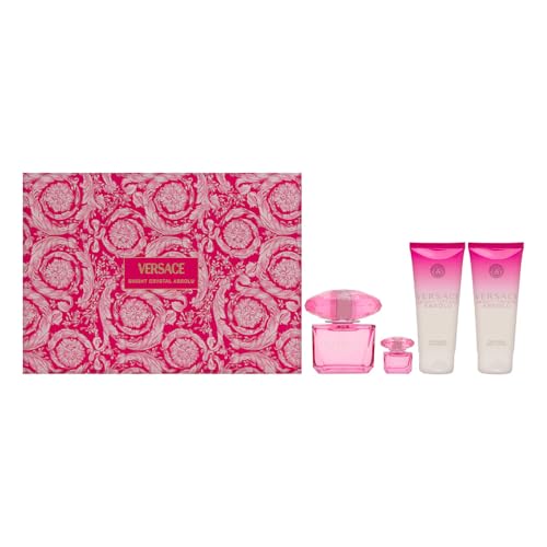 Versace BRIGHT CRYSTAL ABSOLU 4 PIECE GIFT SET - 3.4 OZ PERFUMED