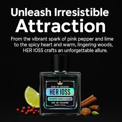 Pheromone Cologne for Men – Bold, Spicy & Woody Scent with Enhanced Long-Lasting Perfume | Safe for Sensitive Skin | Great Gift Idea for Fragrances | 1.7 fl oz / 50ml