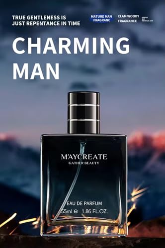 Men's Perfume, 55ml 1.86 fl oz, Black Glass Bottle Eau de Parfum