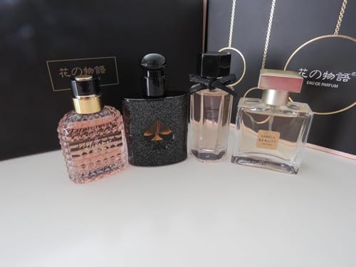 Women's Perfume Set: 4 Floral and Fruity Fragrances in a Gift Box, 105(25ml x3 +30ml) ml Total (3.5oz). Perfect for Gifting or Personal use, Elegant and Timeless Scents for any Accasions