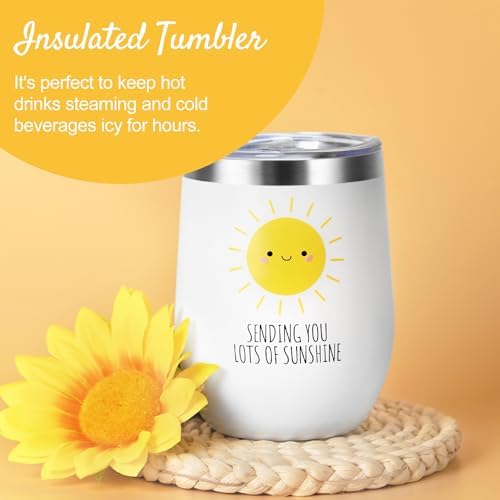 Get Well Soon Gift Baskets for Women, 9pcs Care Package for Women, After Surgery Recovery Gifts, Feel Better Set Thinking Of You - Sending You Hug Sunshine Box for Sick Friend