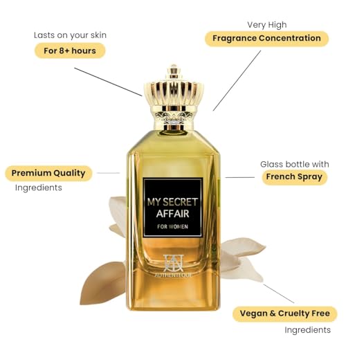 My Secret Affair Perfume for Women – Inspired by J.PG's S.candal - Long Lasting Eau de Parfum - 3.4 Fl Oz (100ml) – Sexy Floral Fragrance with Jasmine, Orange Blossom, Freesia & Lily