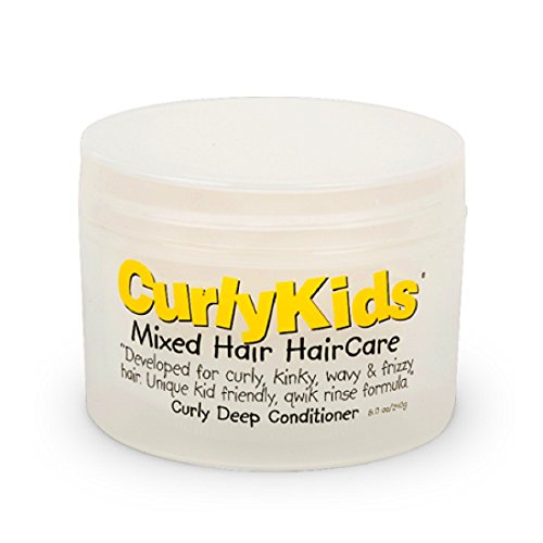 Curlykids Curly Deep Hair Conditioner | Kids Hair Detangler Conditioner For Kinky, Wavy & Curly Hair | Sulfate & Paraben Free Ha