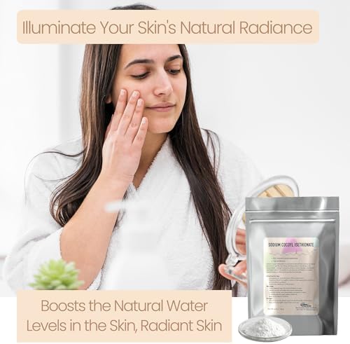 Sodium Cocoyl Isethionate Powder - Cosmetic Grade - 16 Oz / 453 g - Mild Surfactant for Soap Making, Lotion Making, DIY Cosmetics, Haircare, Bath Bomb Making - SCI Powder by Talsen Chemicals