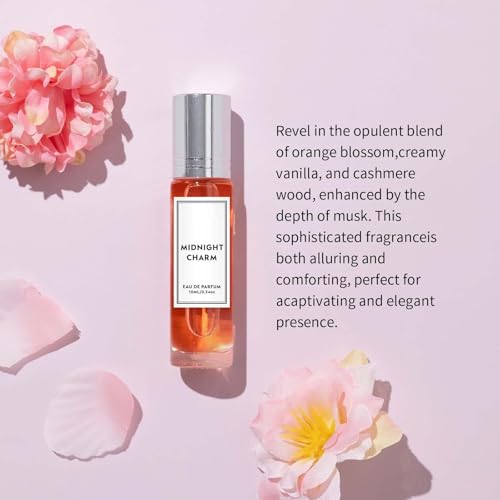 Pheromone Perfume Collection for Women - Romantic Flower Scents, Long Lasting Mini Roll-On Perfume, Travel Size Portable for Dating or Daily Use (50ml, 4pc/Fruity)