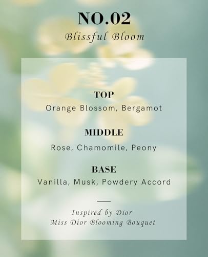 Parfum for Women (Grade: P), Gentle and Long-Lasting Fragrance, Fresh & Floral Women's Perfume, Orange Blossom Rose Vanilla - 0.34 Fl oz Travel Size, NO.02
