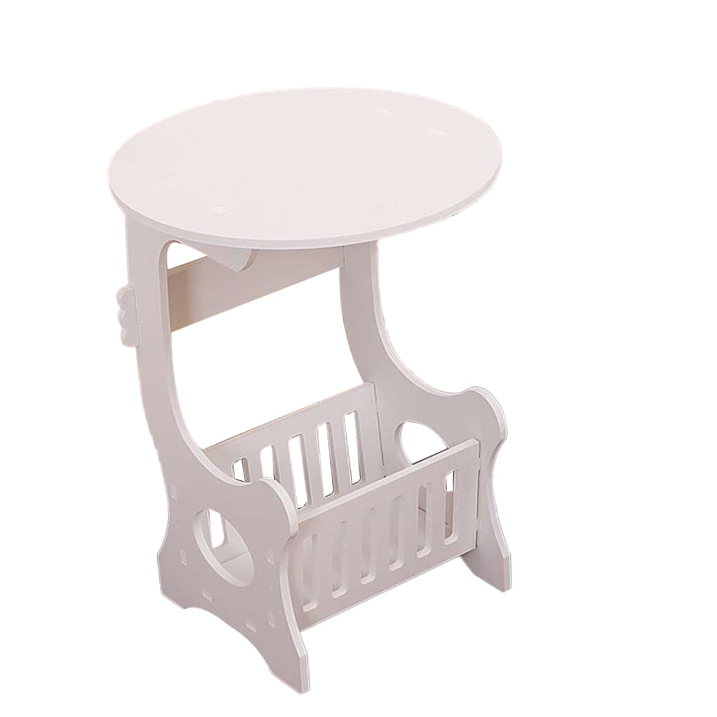 Raindrops 1Pack Modern End Table Small White Round Leisure Time Balcony Furniture