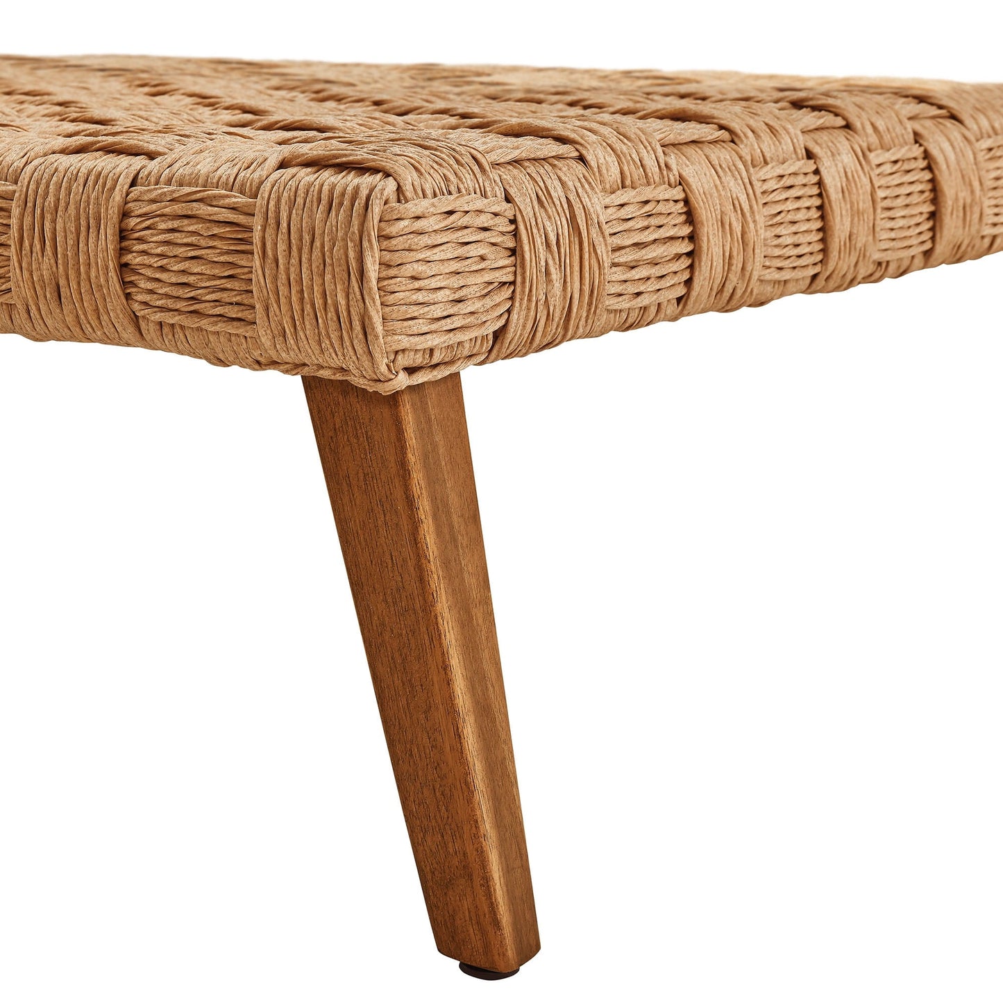 Coffee Side Table, Natural Brown, Wicker Rattan, Outdoor Patio Balcony Cafe Bistro Garden Hospitality Restaurant, Modern Contemporary, HB37236