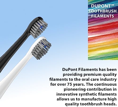 Flossing Toothbrush Head Replacement, 3 Count, Compatible with Water-pik Sonic Fusion / 2.0 SF-01, SF-02, SF03 & SF-04 (Black, Full Size(3Packs))