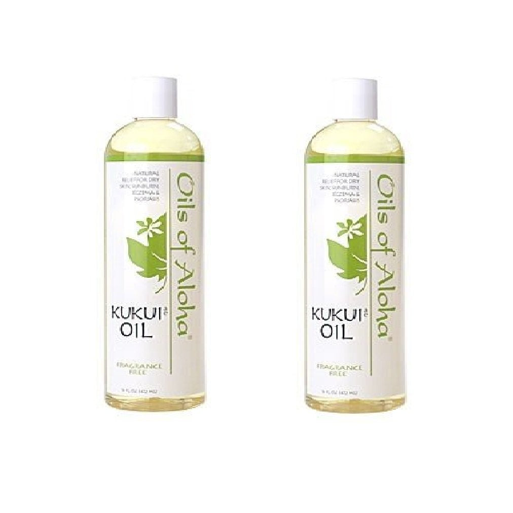 Oils of Aloha Hawaiian Kukui Nut Oil 16 Ounces (Pack of 2)
