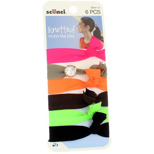 Scunci 3904103A048 Lady Knot Ponytailers Pack 6 Count2