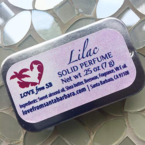 Compact Personal Lilac Solid Perfume | Luxurious Artisan Spa Gift for Her | Convenient, fits in your purse or travel bag | Lilac Perfume