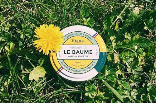Feret Le Baume Multi-Purpose Balm – Violette – Natural Lip Balm with Shea Butter & Honey – Hydrating Moisturizer for Dry Skin, Lips & Cuticles – Made in France – 50ml / 1.7oz