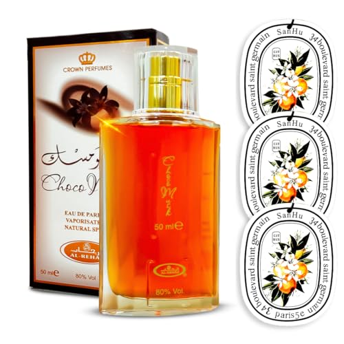 Perfumes for Women Sets - Al Rehab Choco Musk Perfume 50ml Spray with 3 Scented Cards
