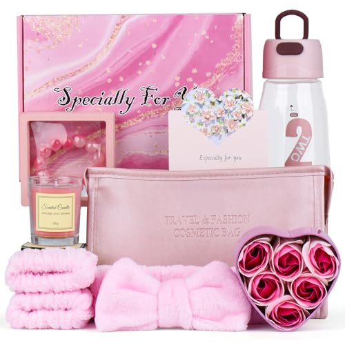 Gift Set for Women,Pink Gift Box Basket,Unique Gifts for Women Her ,Sisters,Daughter,Mom,Girlfirend,Wife,Coworker,Best Friend Birthday Gifts,Teen Girl Gifts,Mother Day Gifts,Personalized Gifts