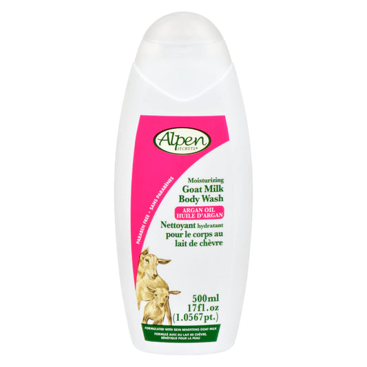 Alpen Secrets Goat Milk With Argan Oil Body Wash, 17 Ounce