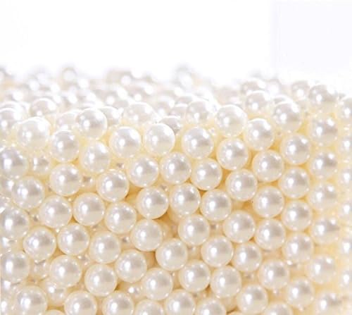 Makeup Beads for Brushes,AIYoo Art Faux Pearls 1500 pcs for Lipstick, Mascara, Eyeliner,Makeup Brush Holder Organizer, Highlight Plastic Round Pearls,Diameter 8mm