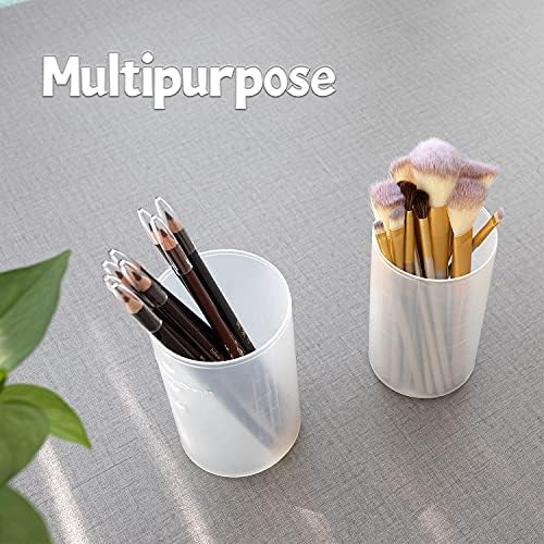 OCHEAL Makeup Brush Holders, 3 Pack of Makeup Brush Organizer Travel Case Retractable Plastic Travel Makeup Brush Holder For Vanity Makeup Artist Brushes Storage Cup