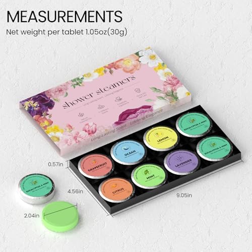 Shower Steamers Aromatherapy 8 Packs Mothers Day Gifts Shower Bombs Relaxation Gifts for Women Coolest Gifts for Women Shower Essentials Ideal Self Care & Stress Relief Gifts