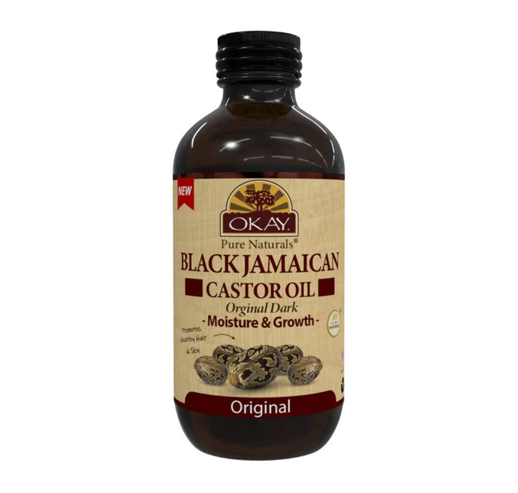 Okay Black Jamaican Castor Oil Original Dark 4Oz / 118Ml