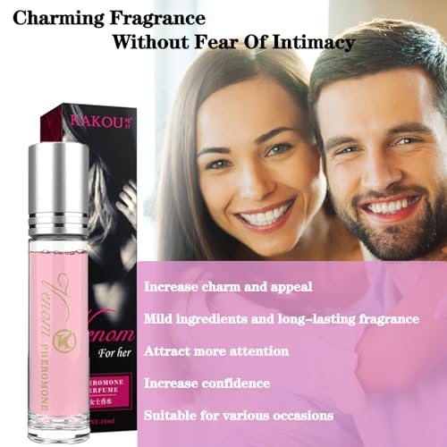 pheromones perfumes for women, Phero Roll-On Perfume, best fragrances Phero Oil for Women to Attract Men,Venom Scents Pheromones for Women (Pack of 6)