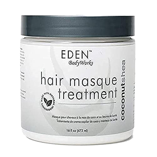 Eden Bodyworks Coconut Shea Moisturizing Hair Masque Treatment | 16 Oz | Hydrate, Protect, Soften, Add Shine - Packaging May Var
