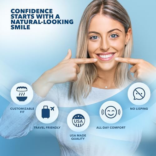 Imako Premium Cosmetic Uppers - 1 Pack - Large, Bleached White - Custom Fit at Home, DIY Smile Makeover, Made in USA