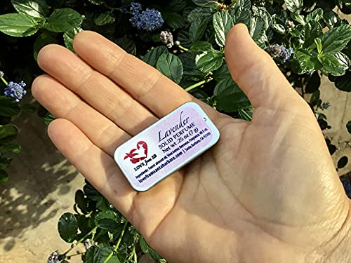 Compact Personal Lavender Solid Perfume | Luxurious Artisan Spa Gift for Her | Convenient, fits in your purse or travel bag | Lavender Perfume