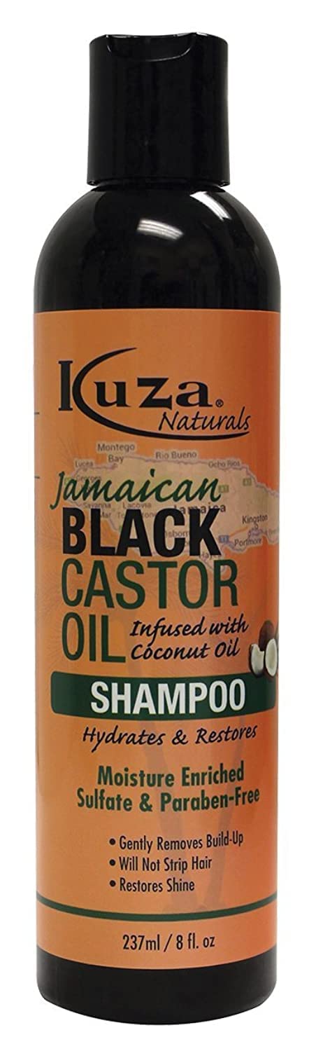 Kuza Jamaican Black Castor Oil Shampoo (8 Oz) - Damaged & Dry Hair Treatment Shampoo For Men & Women