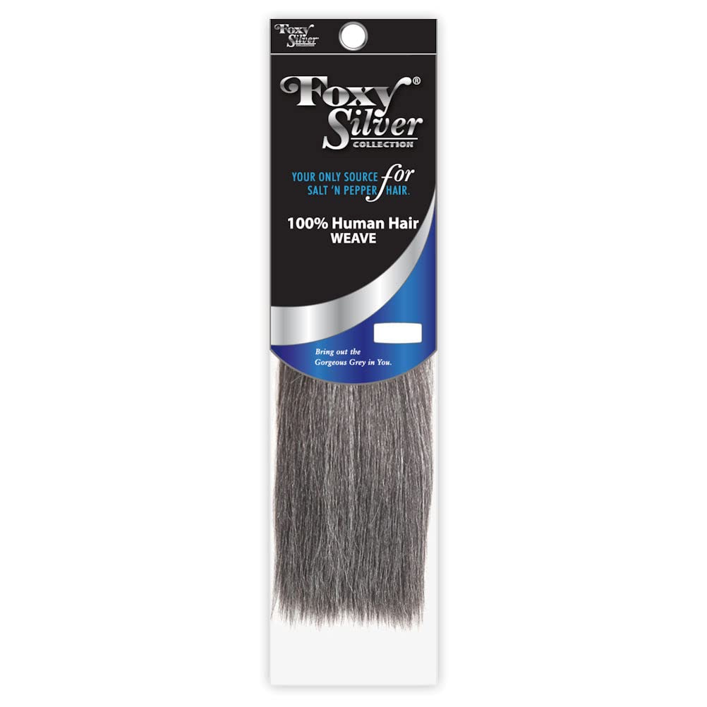 Foxy Silver (Weave - HH Yaki Straight) 10 inch - 100% Human Hair Weave in 44