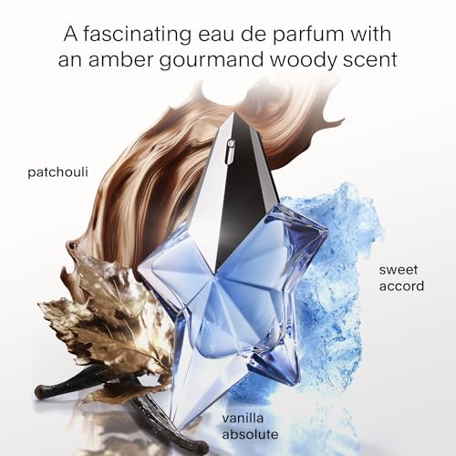 Mugler Angel Eau de Parfum - Women's Perfume Gift Set - Ambery & Woody - Fragrance, 1.6 Fl Oz, 1.6 Fl Oz Lotion, 1.6 Fl Oz Shower Gel, 0.33 Fl Oz Travel Size Perfume