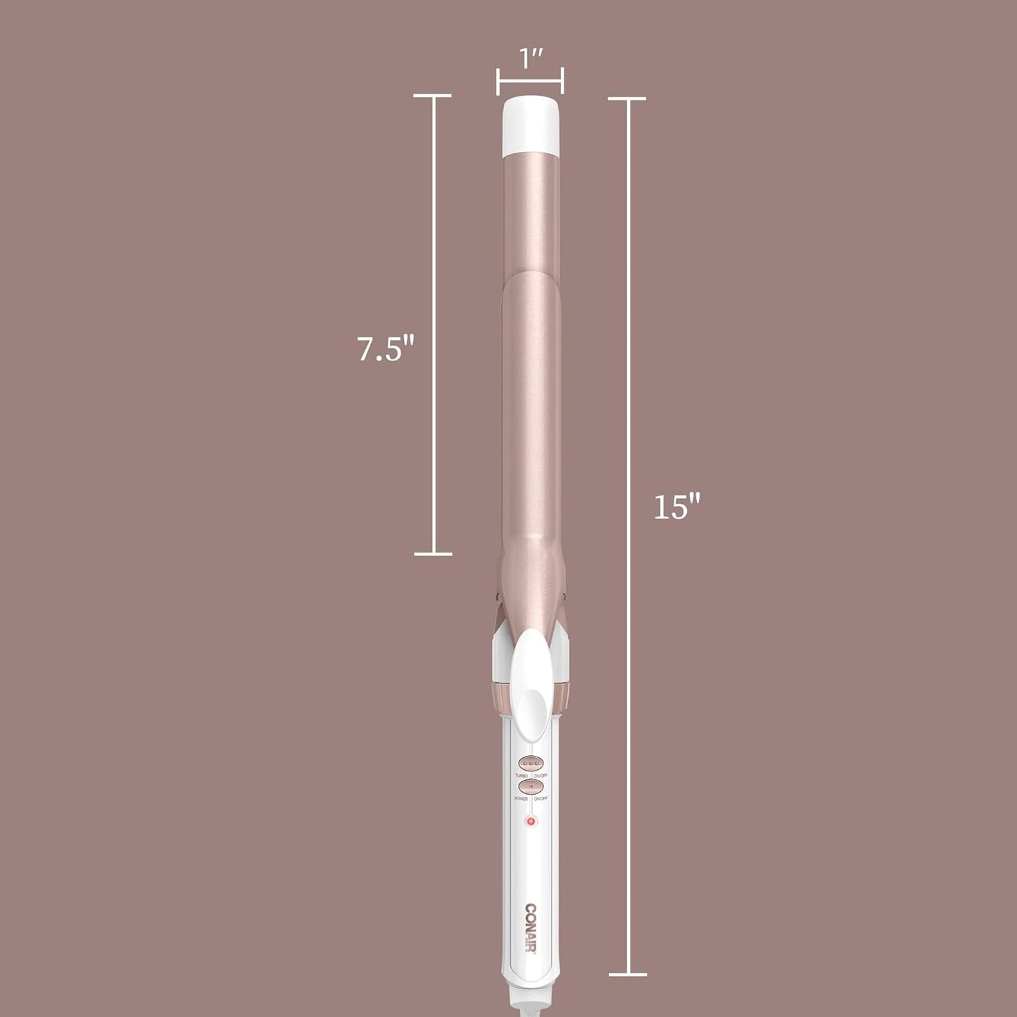 Conair Double Ceramic 1.5-Inch Curling Iron | Soft Waves for Medium & Long Hair