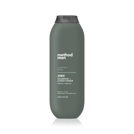 Method Men 2-In-1 Shampoo + Condtioner, Juniper + Sage, 14 Ounces.