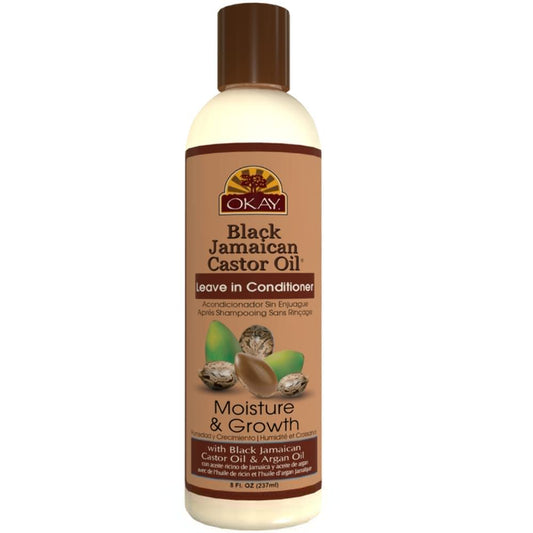 Okay Black Jamaican Castor Oil Moisture Growth Leave In Conditioner Helps Moisturize&Regrow Strong Healthy Hair Sulfate,Silicone
